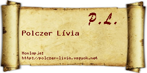 Polczer Lívia névjegykártya